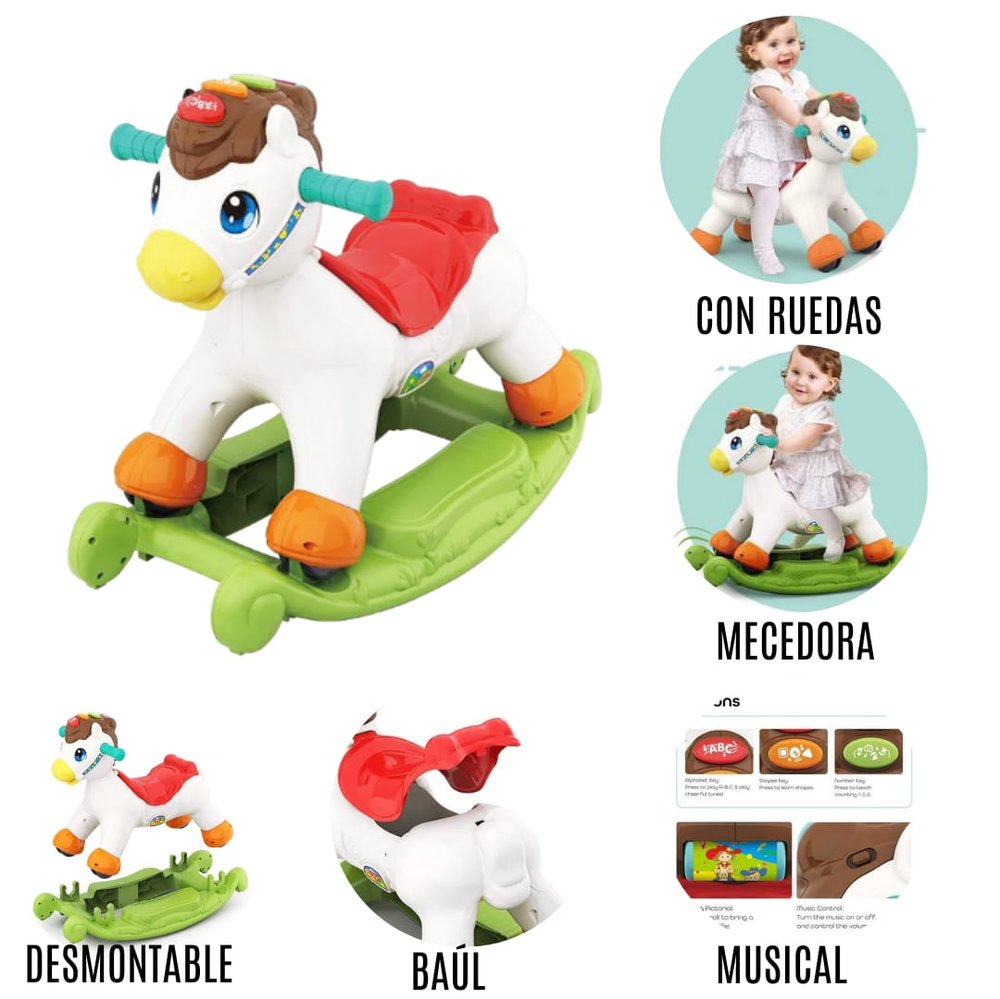 Miniatura 3 de CABALLO MECEDORA MUSICAL